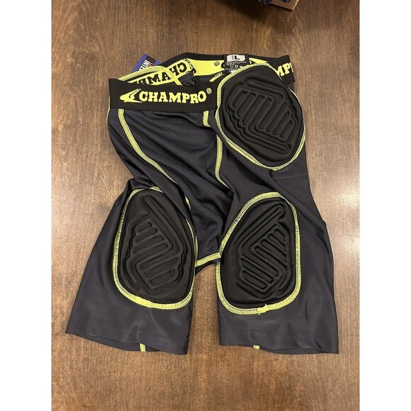 New Champro Football Girdle Pants Padded Youth Large Black Football Compression - Picture 1 of 6